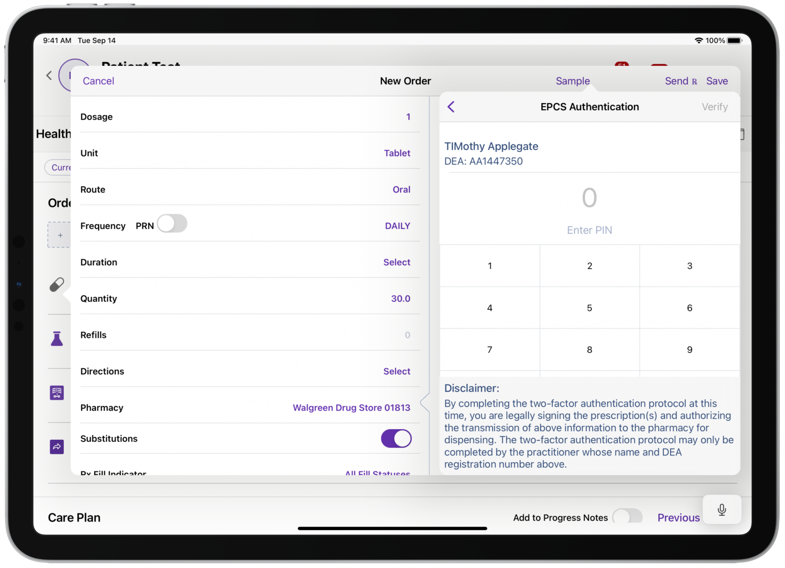 EPCS-iPad